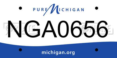 NGA0656 Michigan License Plate