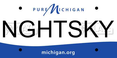 NGHTSKY Michigan License Plate