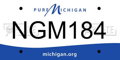 NGM184 Michigan License Plate