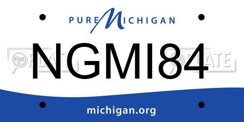 NGMI84 Michigan License Plate