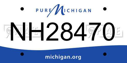 NH28470 Michigan License Plate