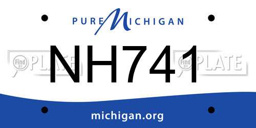 NH741 Michigan License Plate