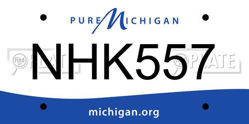 NHK557 Michigan License Plate