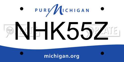 NHK55Z Michigan License Plate