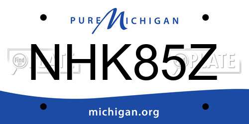 NHK85Z Michigan License Plate