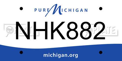 NHK882 Michigan License Plate