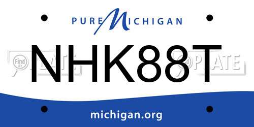 NHK88T Michigan License Plate