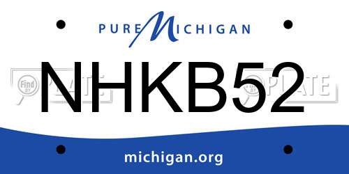 NHKB52 Michigan License Plate