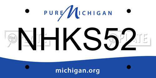NHKS52 Michigan License Plate
