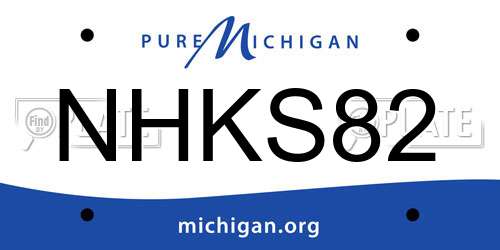 NHKS82 Michigan License Plate