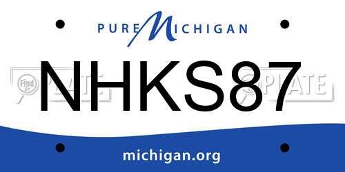 NHKS87 Michigan License Plate