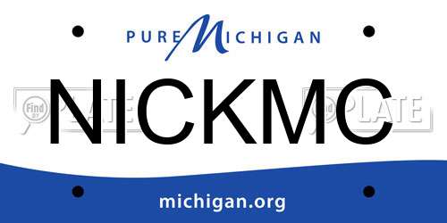 NICKMC Michigan License Plate