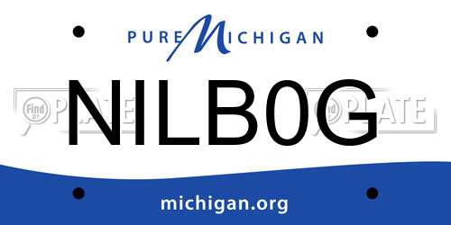 NILB0G Michigan License Plate