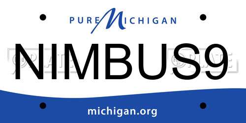 NIMBUS9 Michigan License Plate