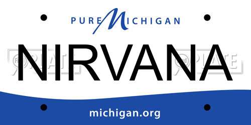 NIRVANA Michigan License Plate