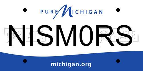 NISM0RS Michigan License Plate