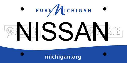 NISSAN Michigan License Plate