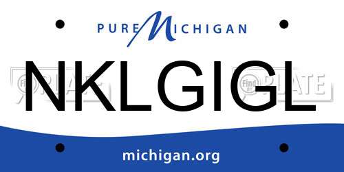 NKLGIGL Michigan License Plate