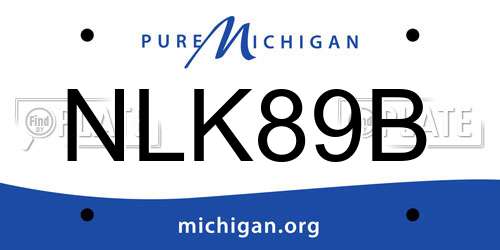 NLK89B Michigan License Plate