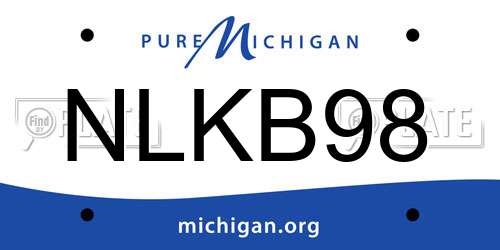 NLKB98 Michigan License Plate