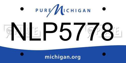 NLP5778 Michigan License Plate