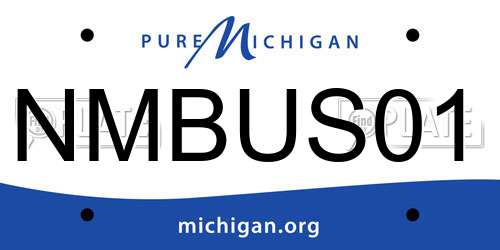 NMBUS01 Michigan License Plate