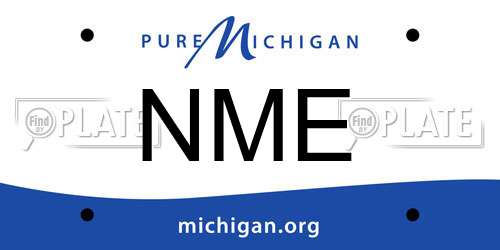 NME Michigan License Plate