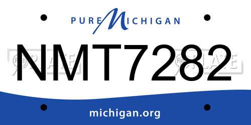 NMT7282 Michigan License Plate