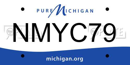 NMYC79 Michigan License Plate