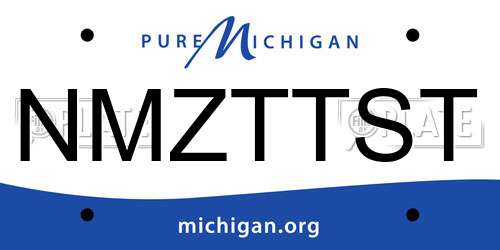 NMZTTST Michigan License Plate