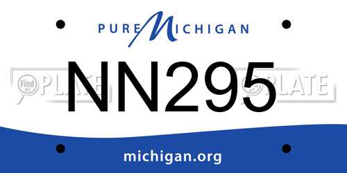 NN295 Michigan License Plate