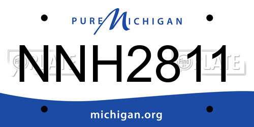 NNH2811 Michigan License Plate