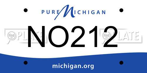 NO212 Michigan License Plate