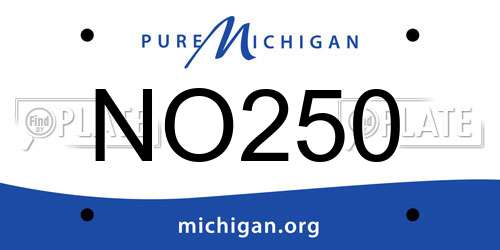 NO250 Michigan License Plate