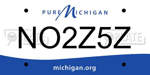 NO2Z5Z Michigan License Plate