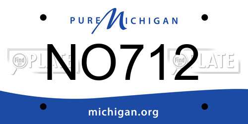 NO712 Michigan License Plate