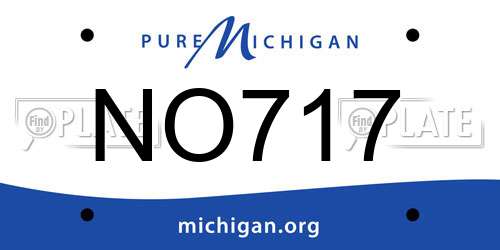 NO717 Michigan License Plate