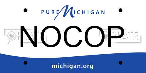 NOCOP Michigan License Plate
