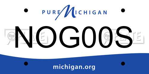 NOG00S Michigan License Plate