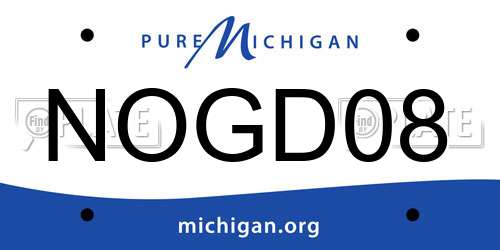 NOGD08 Michigan License Plate