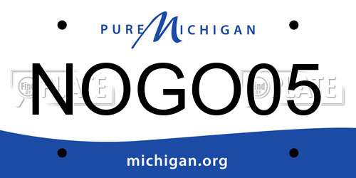 NOGO05 Michigan License Plate