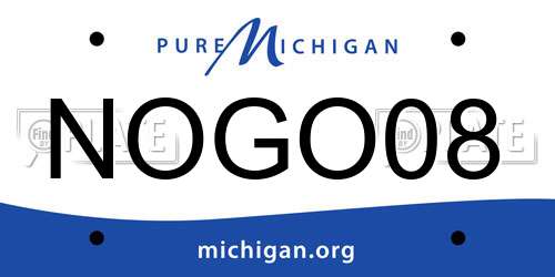 NOGO08 Michigan License Plate