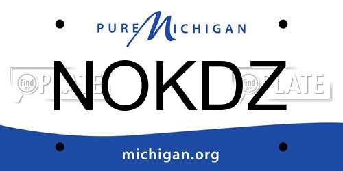 NOKDZ Michigan License Plate