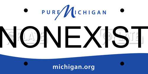 NONEXIST Michigan License Plate