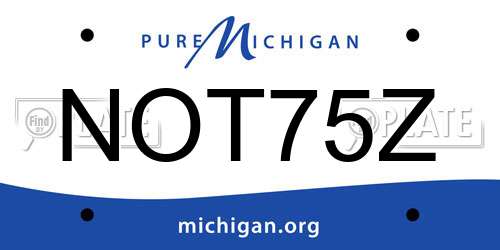 NOT75Z Michigan License Plate