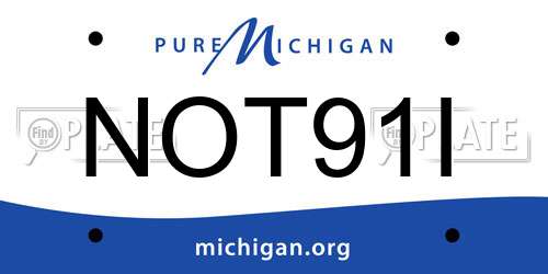 NOT91I Michigan License Plate