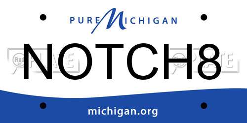 NOTCH8 Michigan License Plate