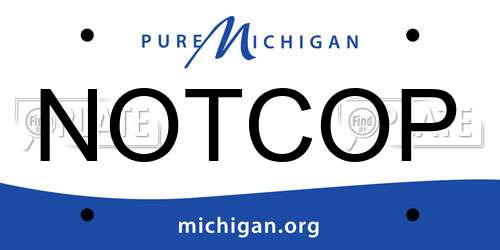 NOTCOP Michigan License Plate