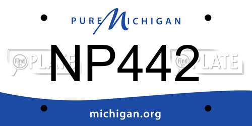 NP442 Michigan License Plate