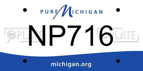 NP716 Michigan License Plate